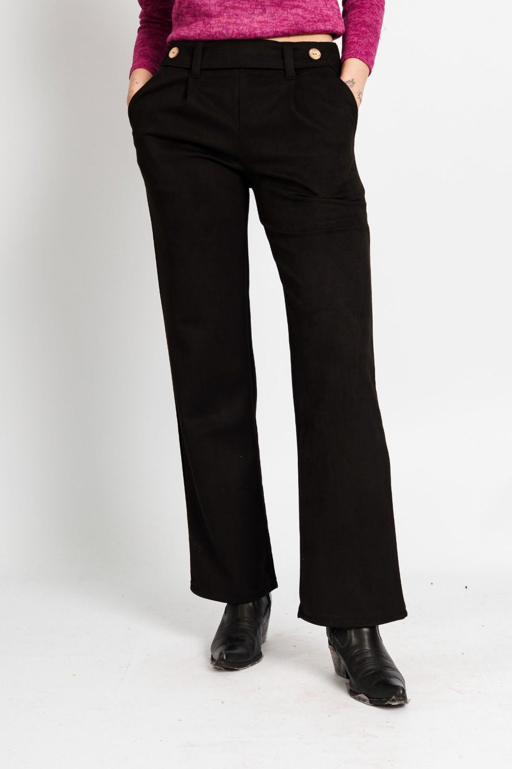 Pantalon gamuza botones