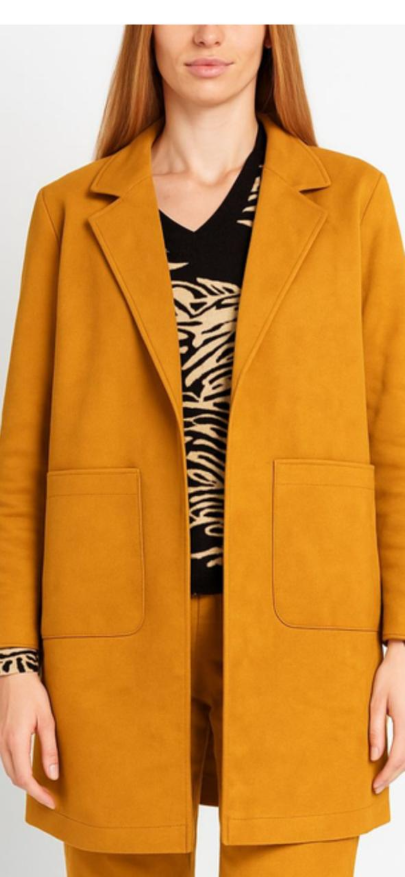 Chaqueta gamuza bolsillo parche