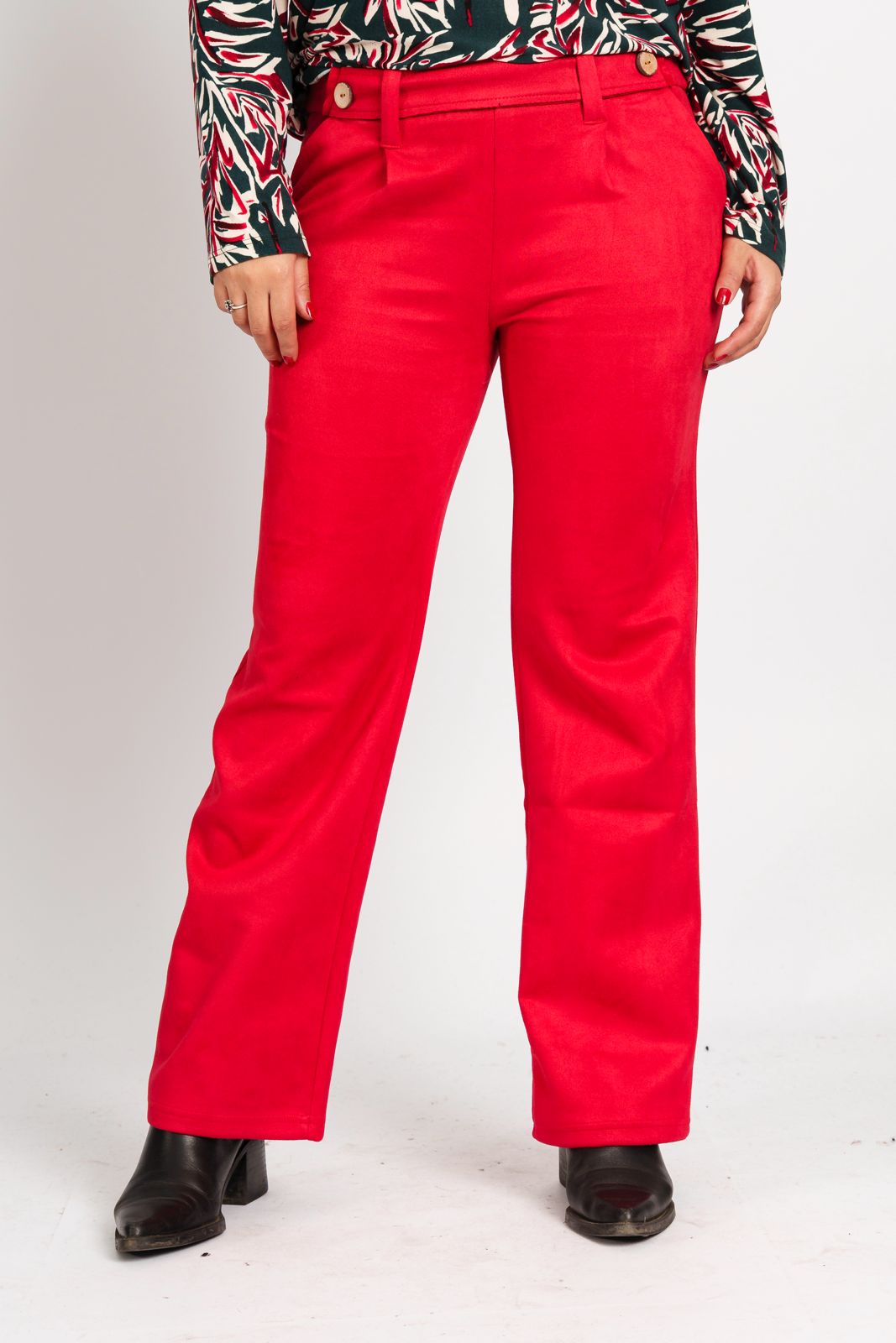 Pantalon gamuza botones