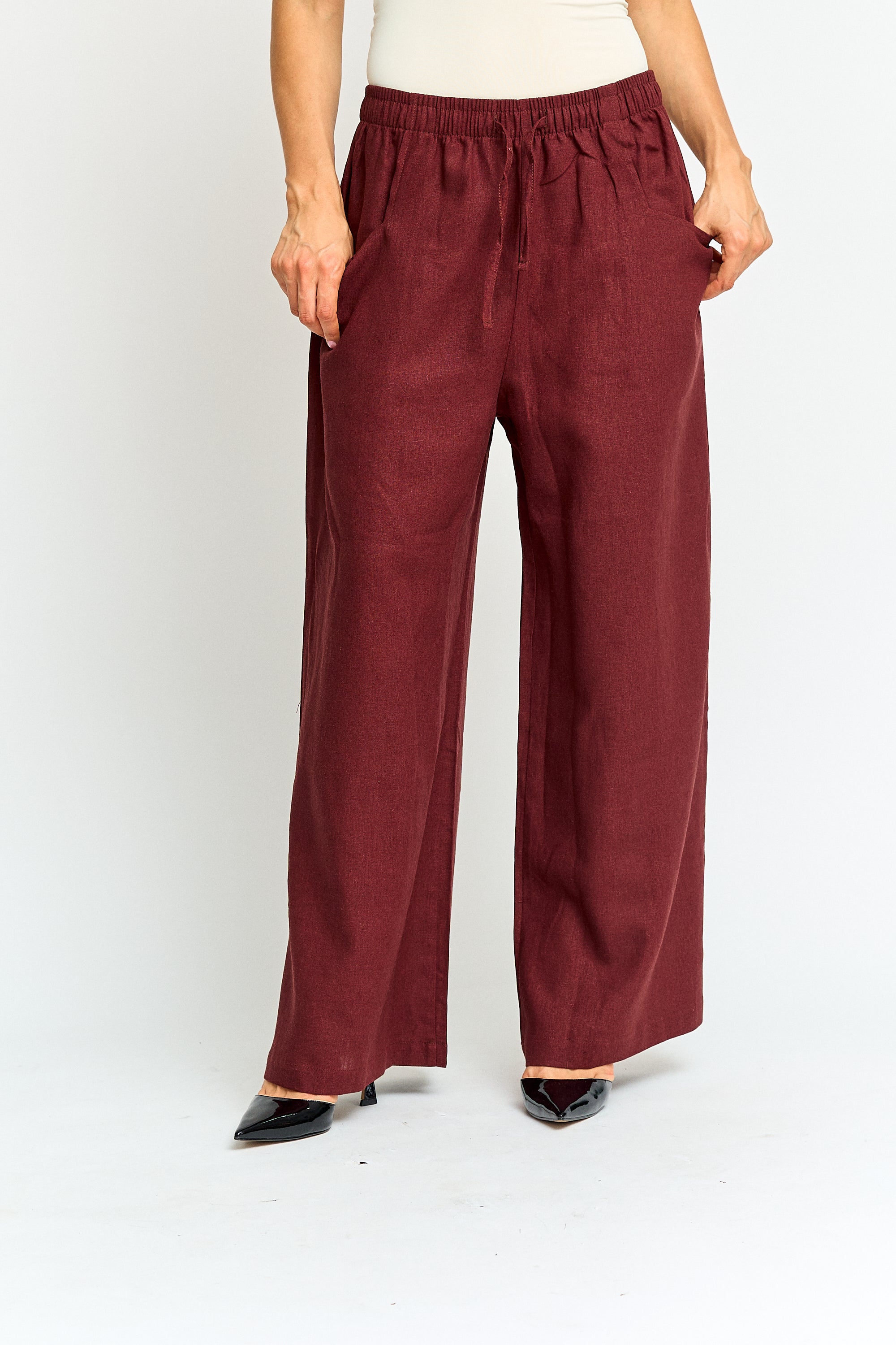 Pantalon lino ancho