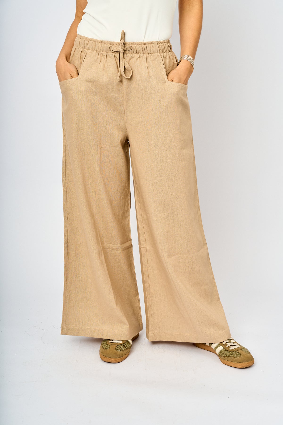 Pantalon palazo lino Caída
