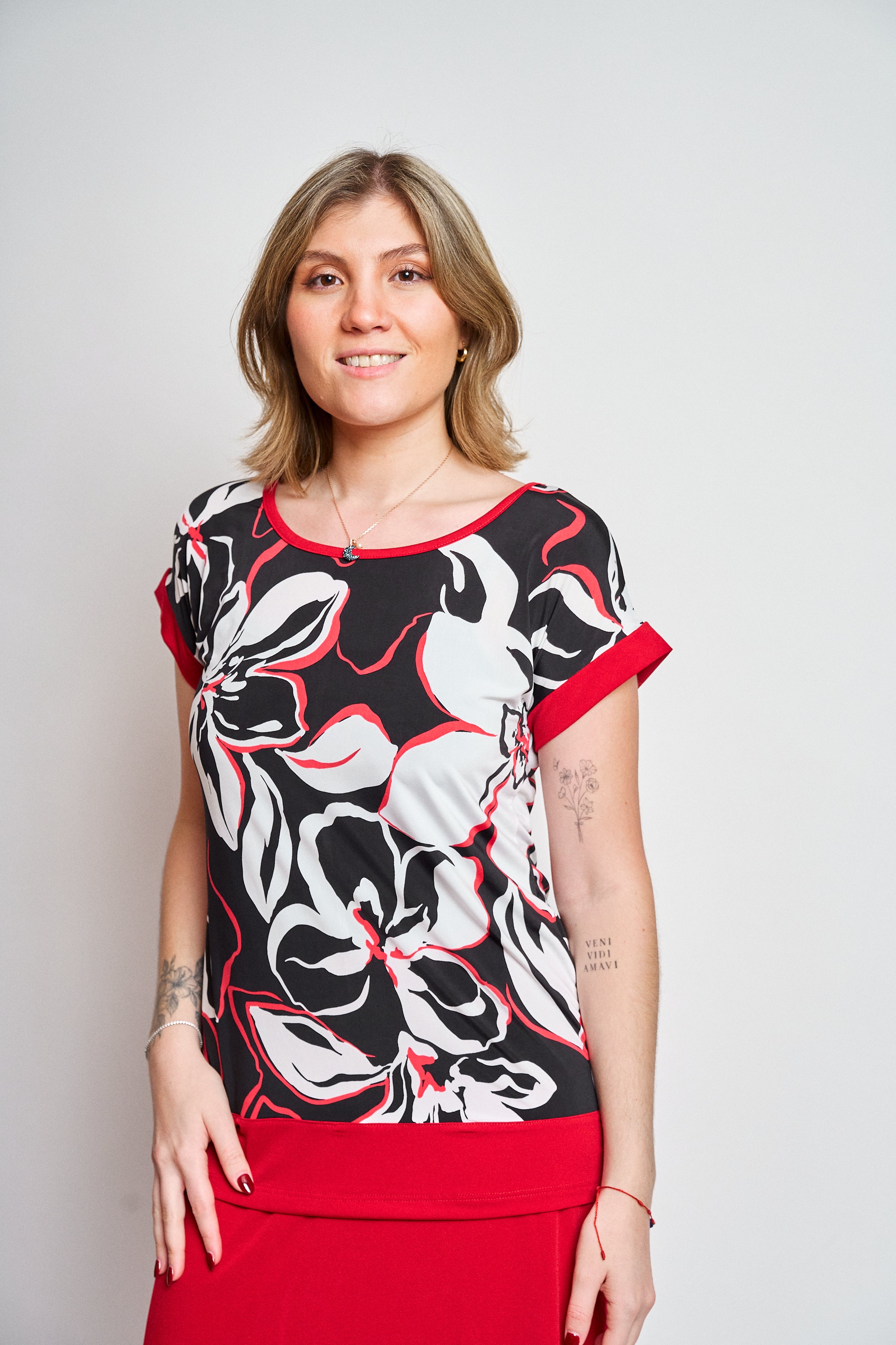 Polera bi color manga reglan