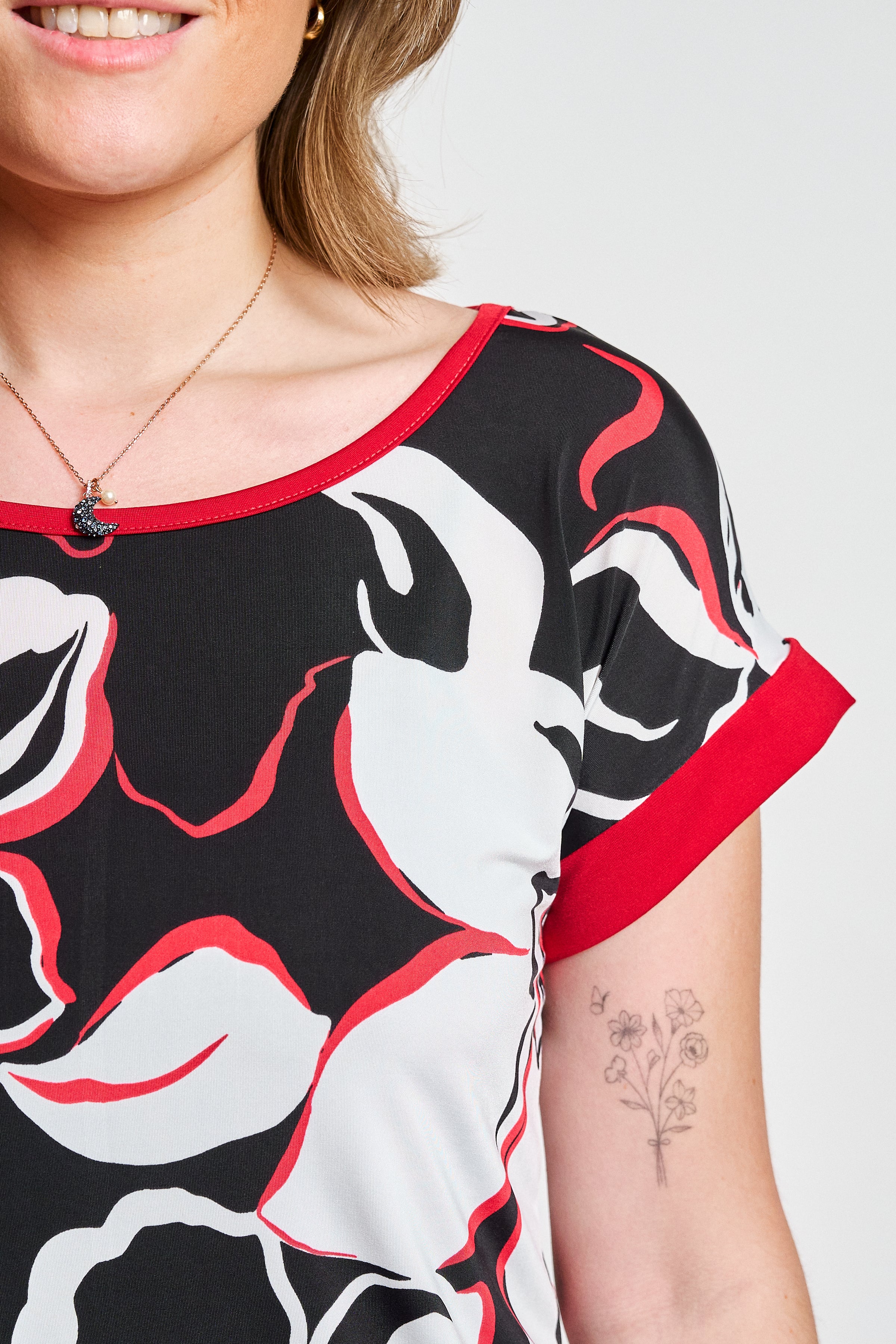 Polera bi color manga reglan