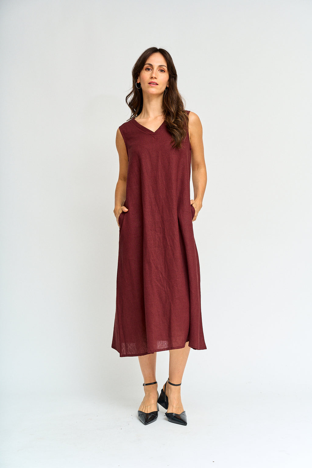 Vestido Lino bolsillos