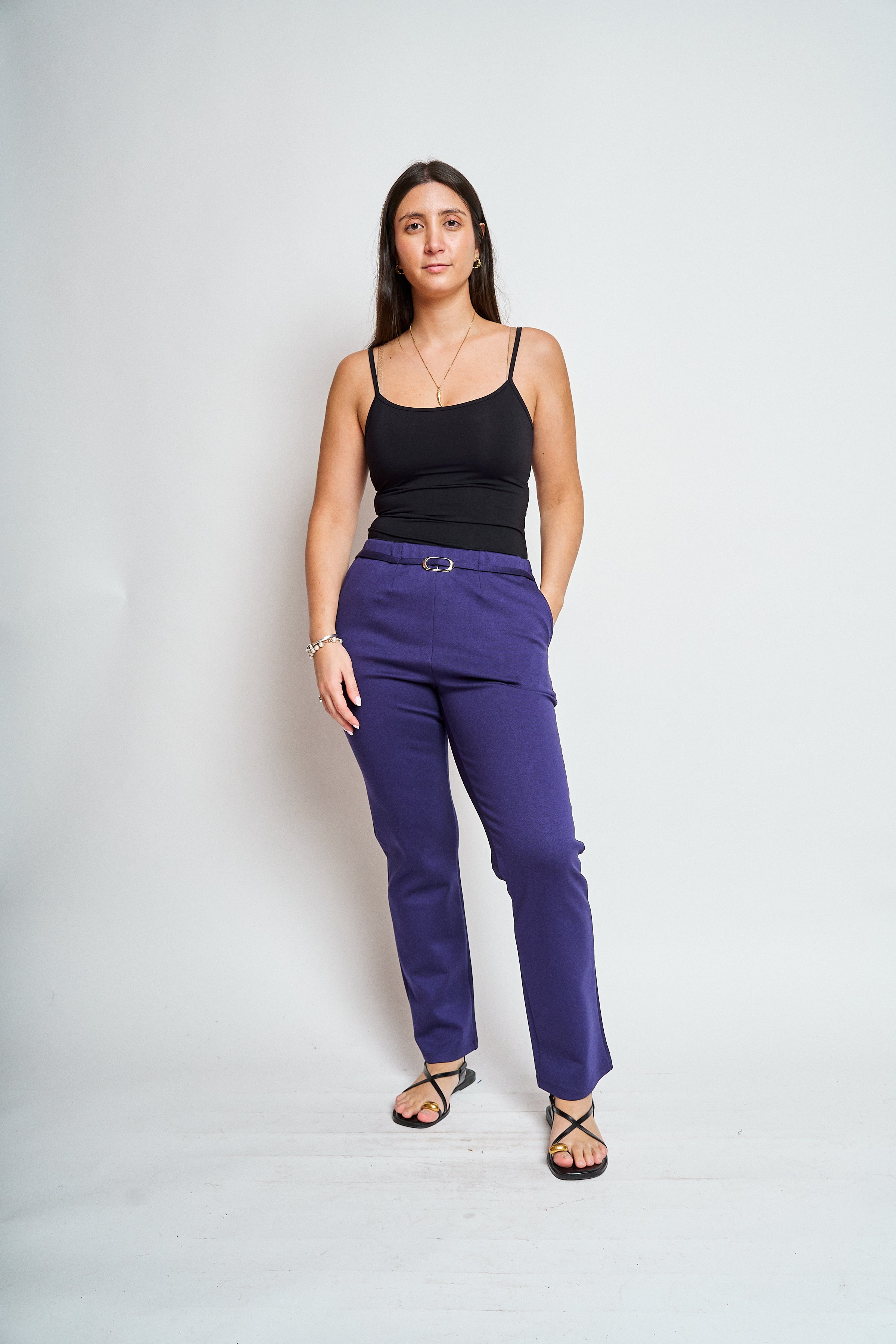 Pantalon cintura hebilla