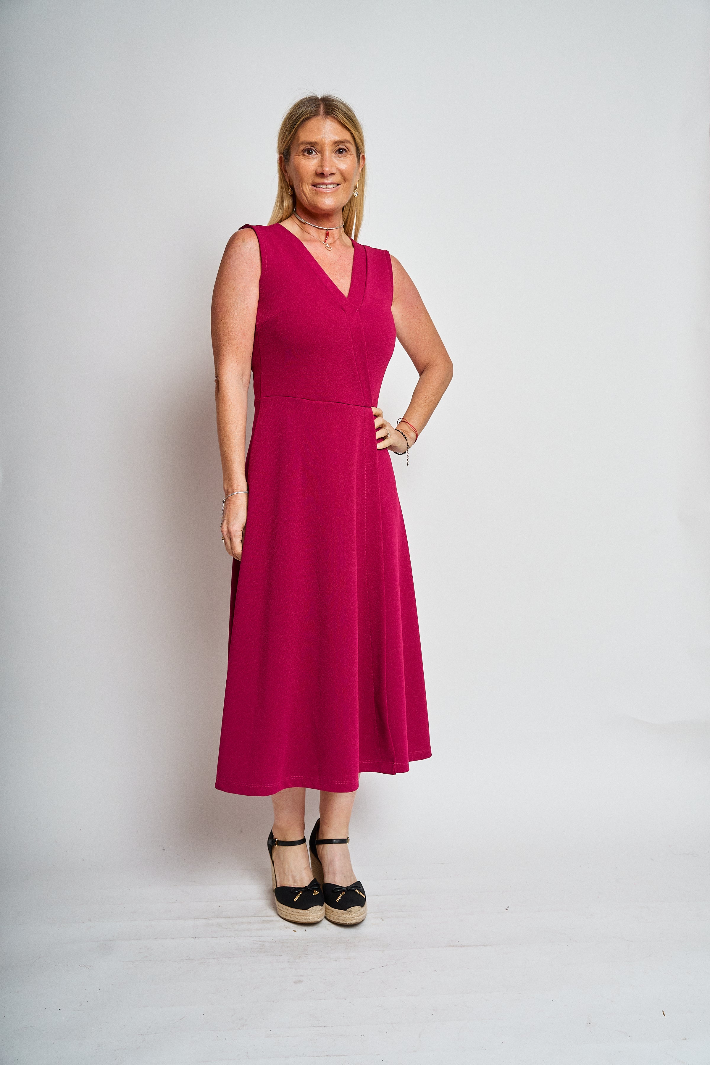 Vestido Sofia cruzado largo