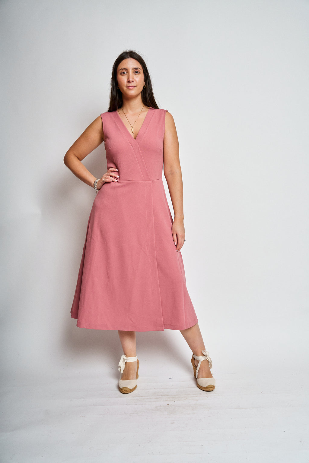 Vestido Sofia cruzado largo