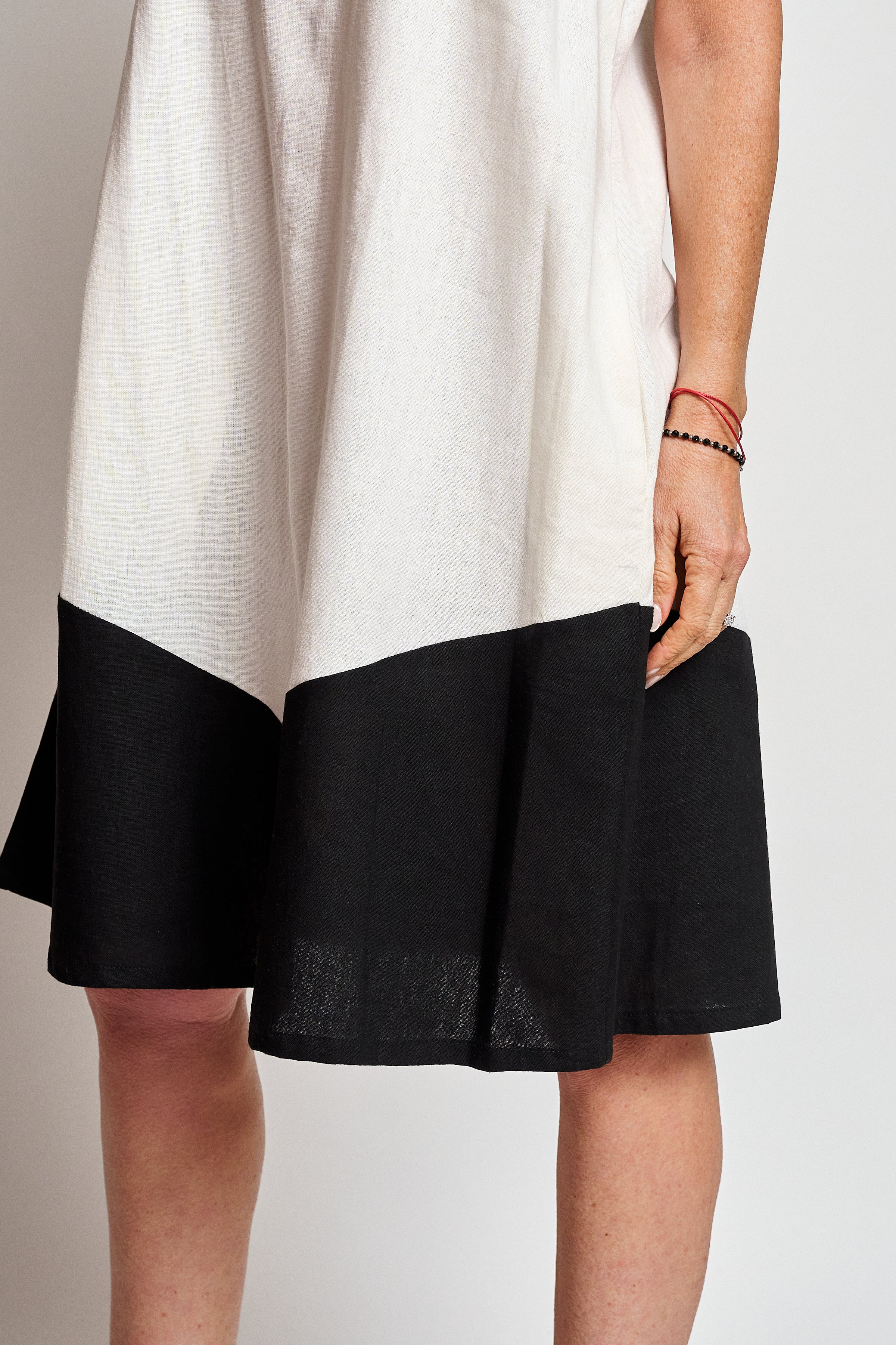 Vestido Lino bicolor