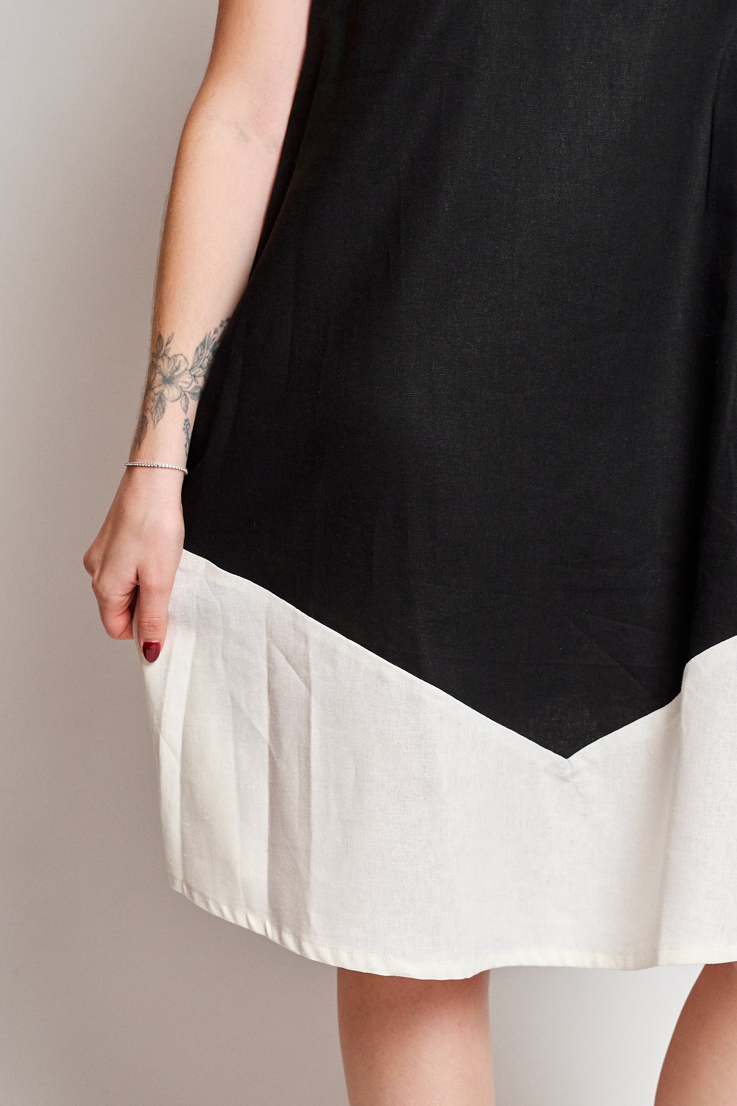 Vestido Lino bicolor