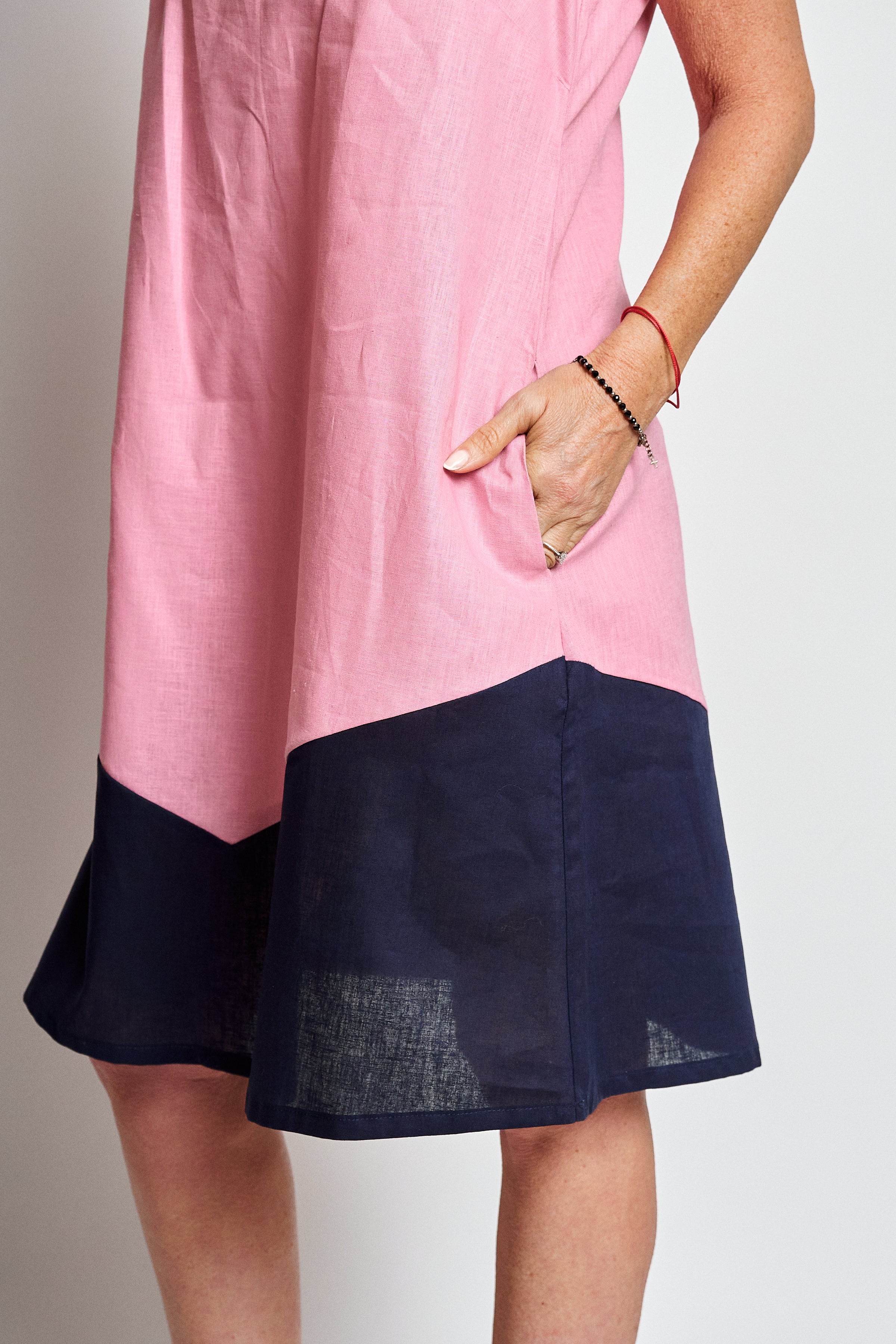 Vestido Lino bicolor