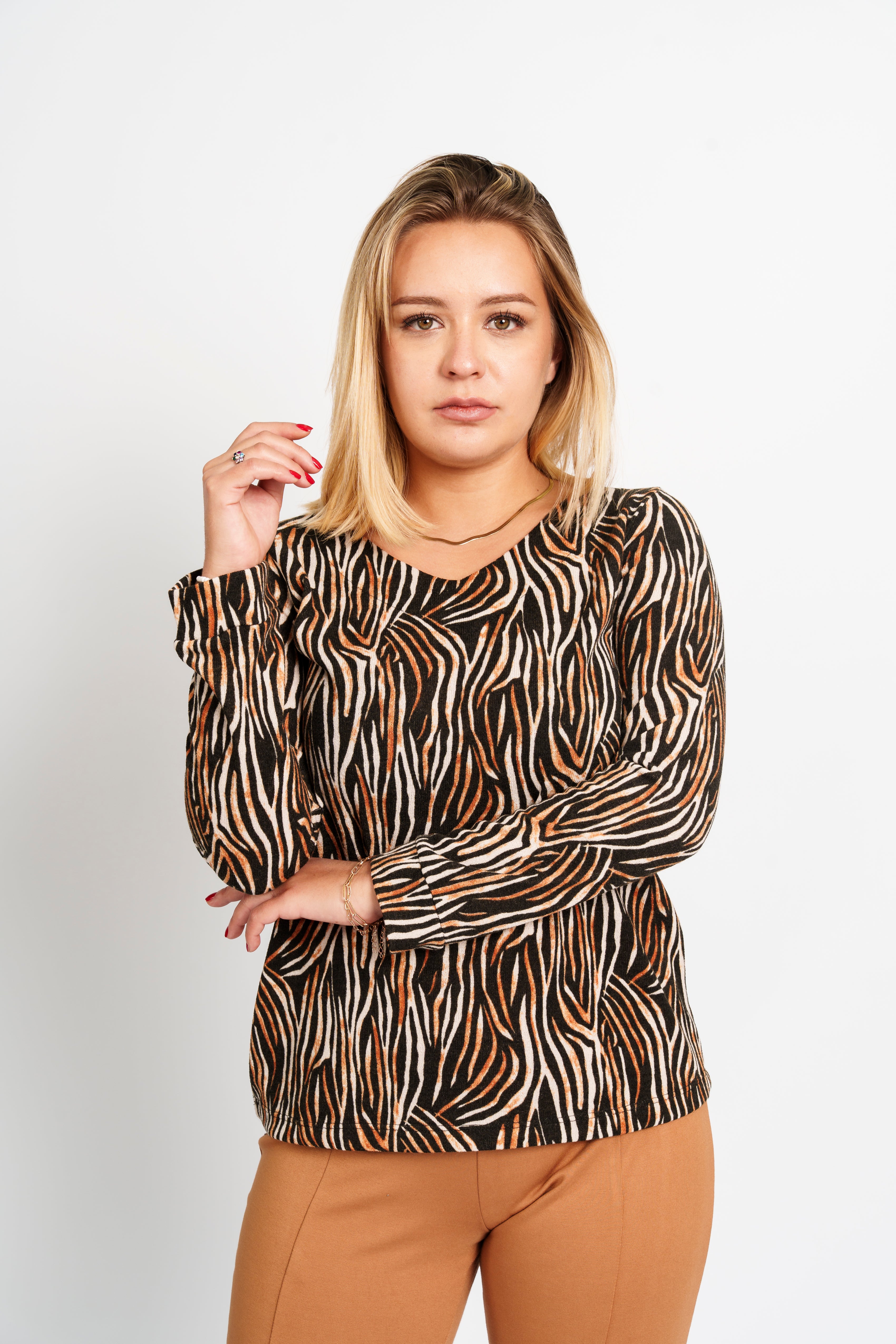 Polera lanilla cuello V