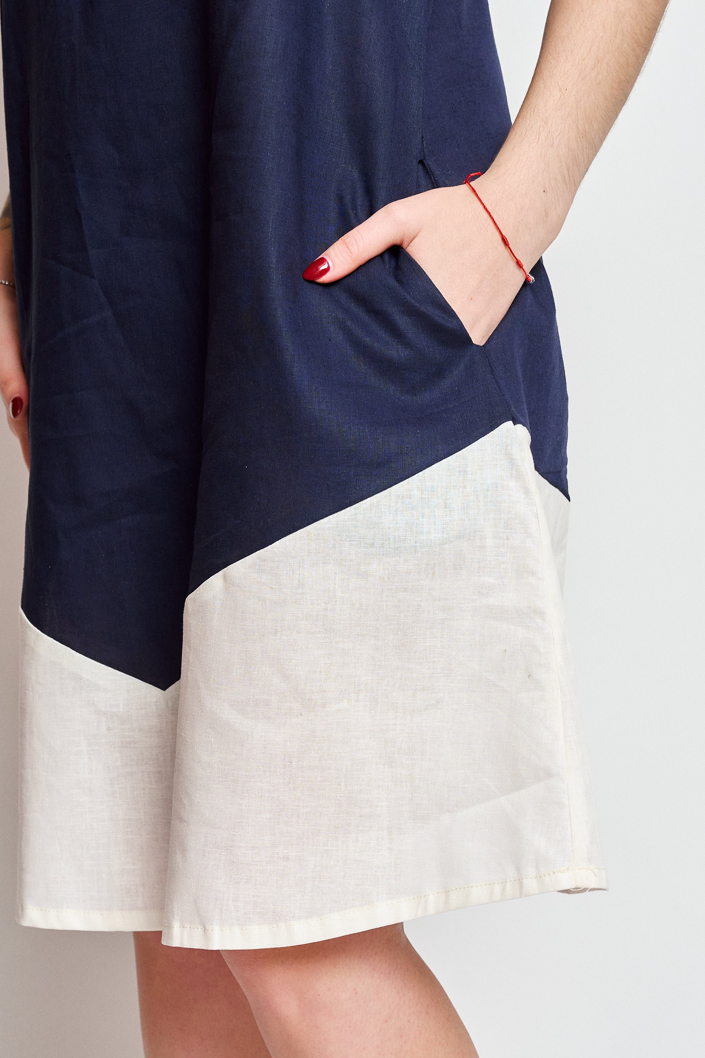 Vestido Lino bicolor