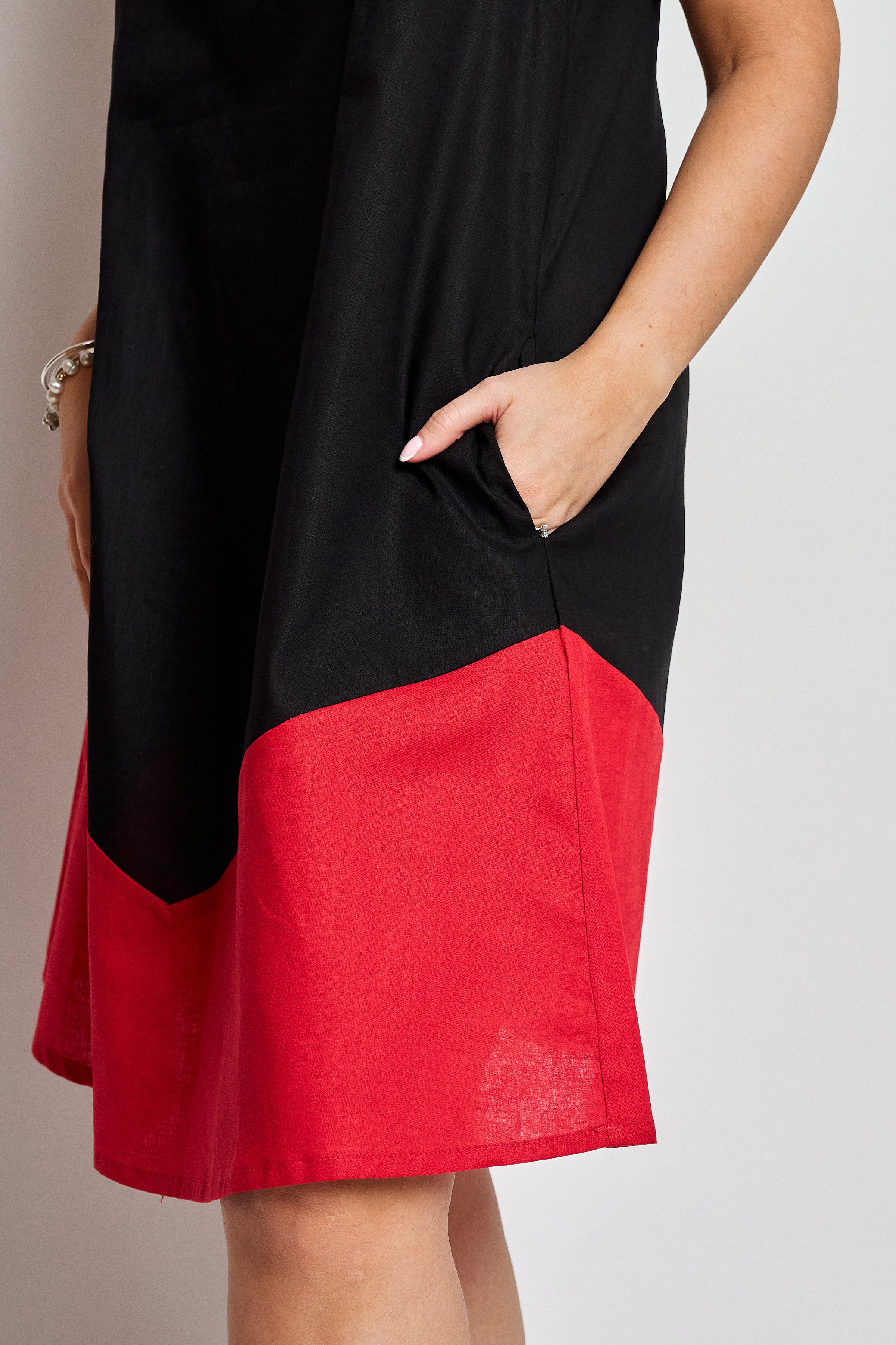 Vestido Lino bicolor