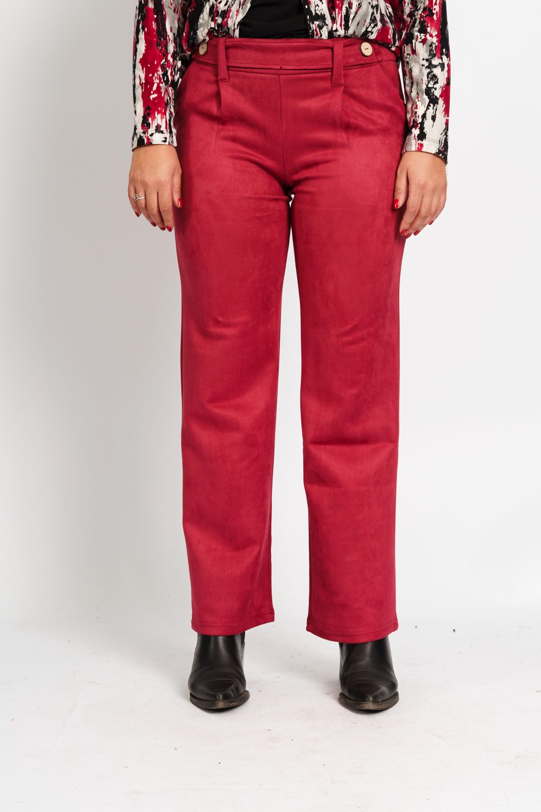 Pantalon gamuza botones