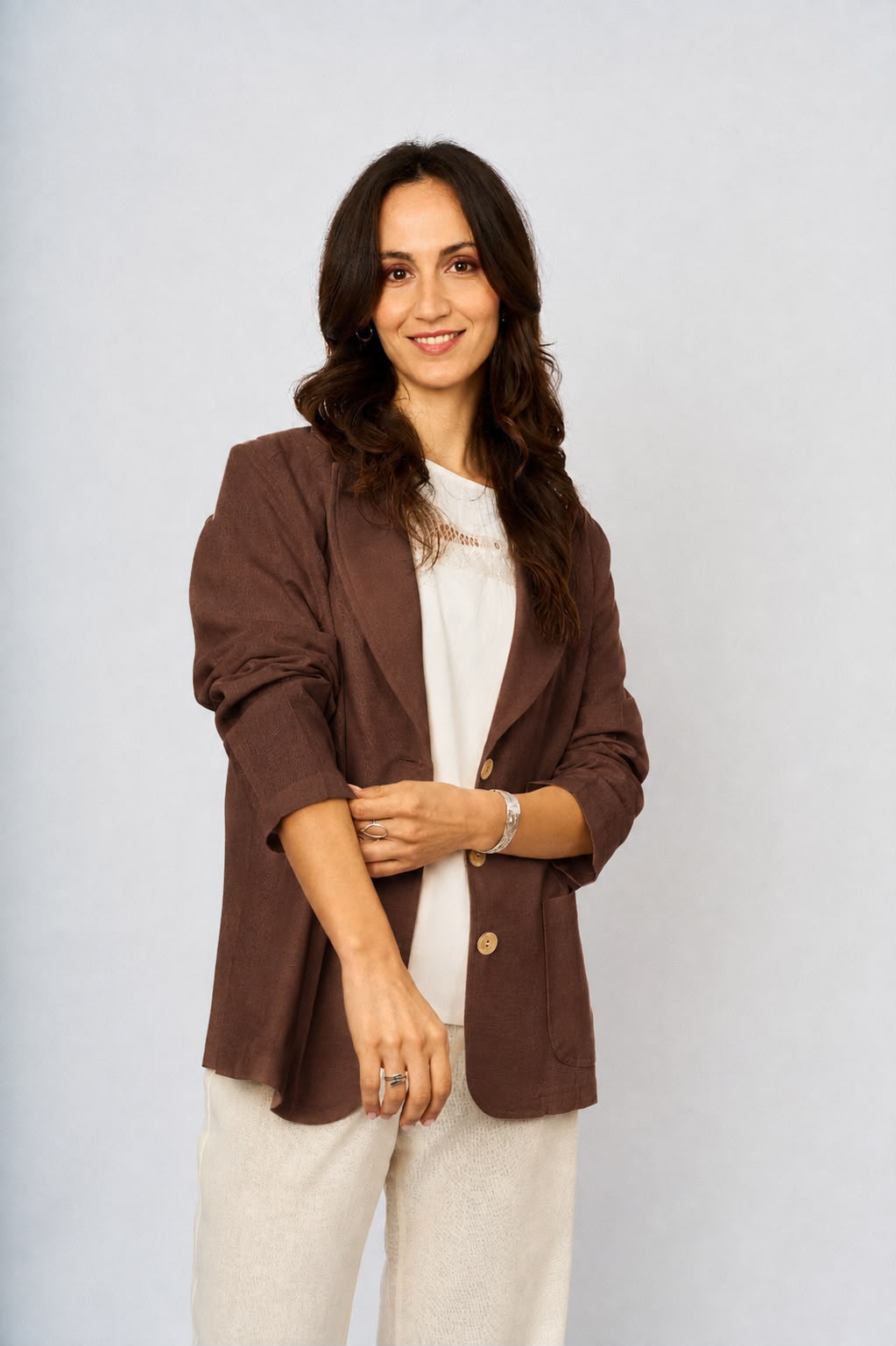 Blazer lino botones