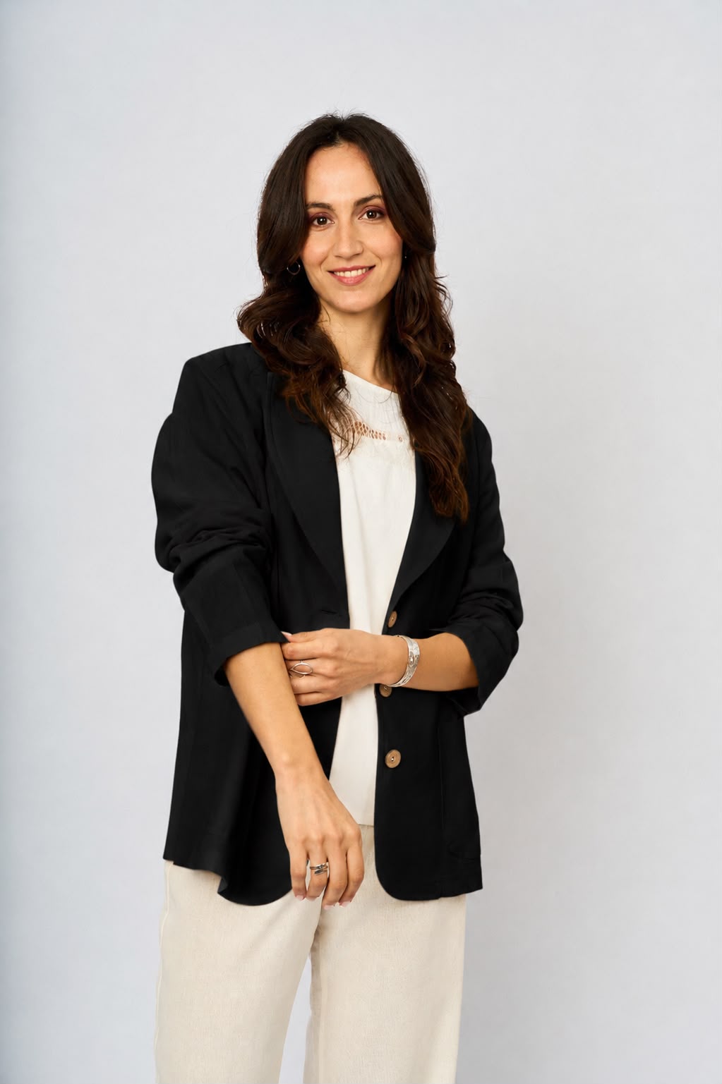 Blazer lino botones